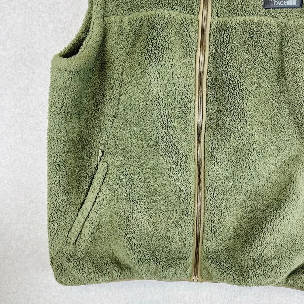 The North Face Womans Sz XXL Vest Campshire Fleece Green Sleeveless Sherpa - Picture 2 of 11